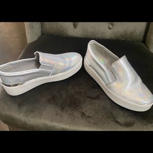 Silver Michael Kors sneakers